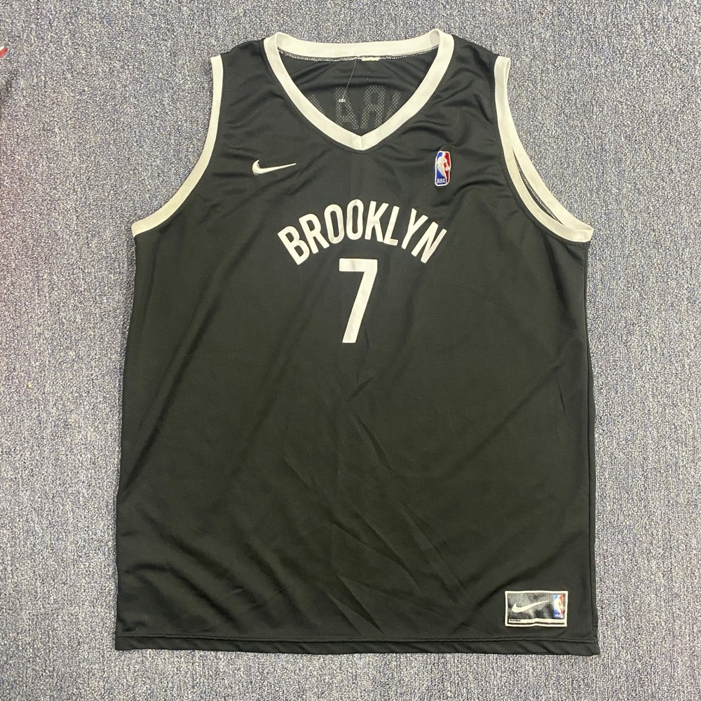 Nike Brooklyn Nets Kevin Durant Jersey Mens XL 7 NBA Black White Swingman‎
